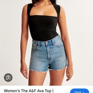 Abercrombie & Fitch Women's Black Ava Top- Size Large, new w/o tags